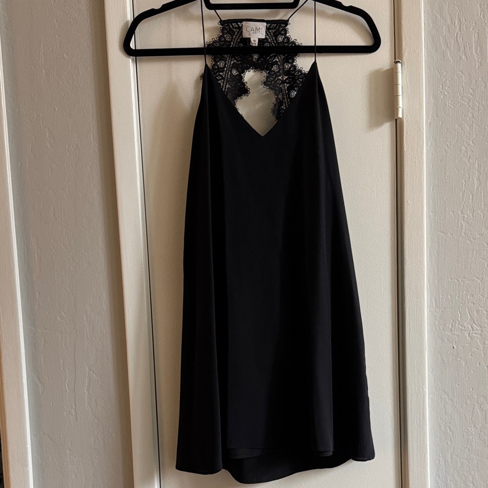 Cami NYC Black Lace Trim Dress XS